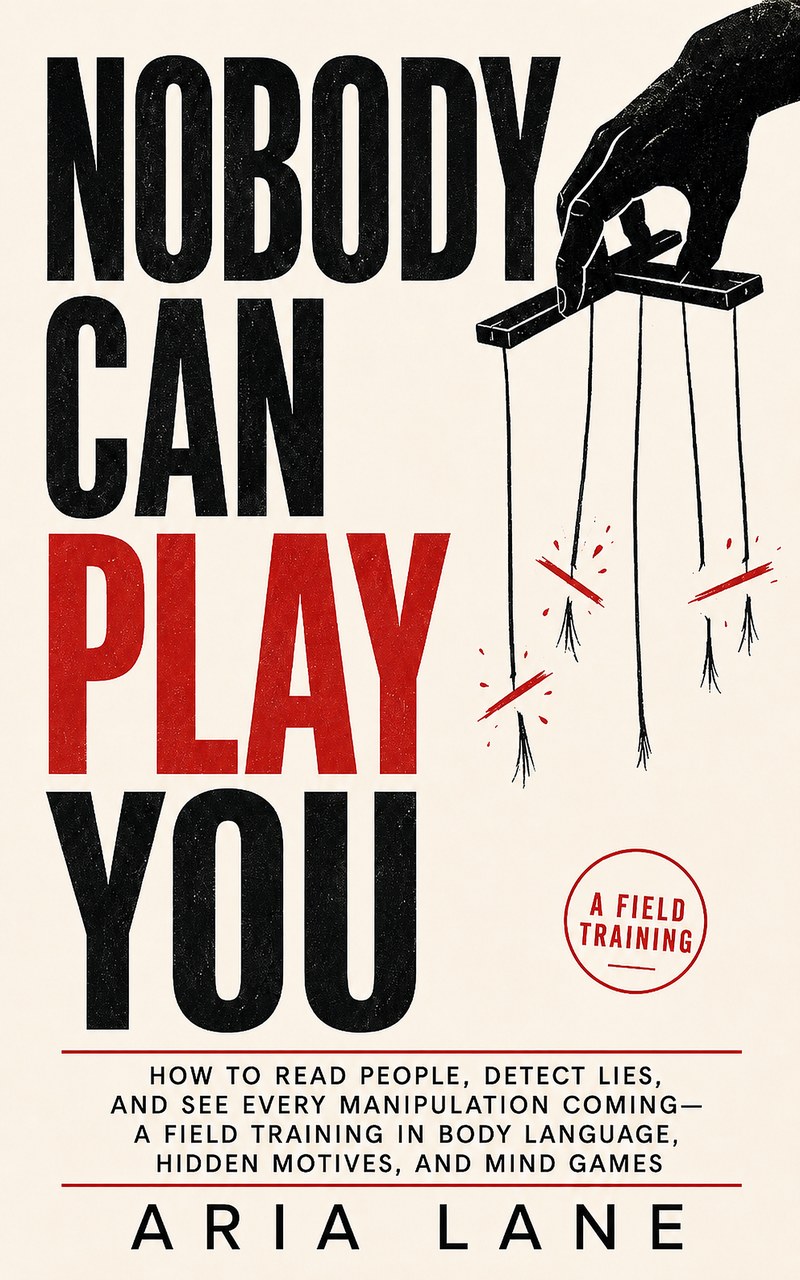 Book cover: Nobody Can Play You by Aria Lane, showing a hand holding marionette control bars with the puppet strings cut.